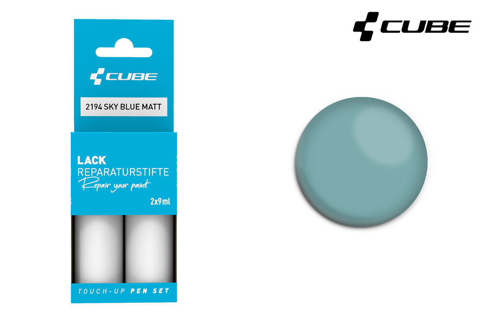 Set de stylos de retouche Cube bleu ciel mat