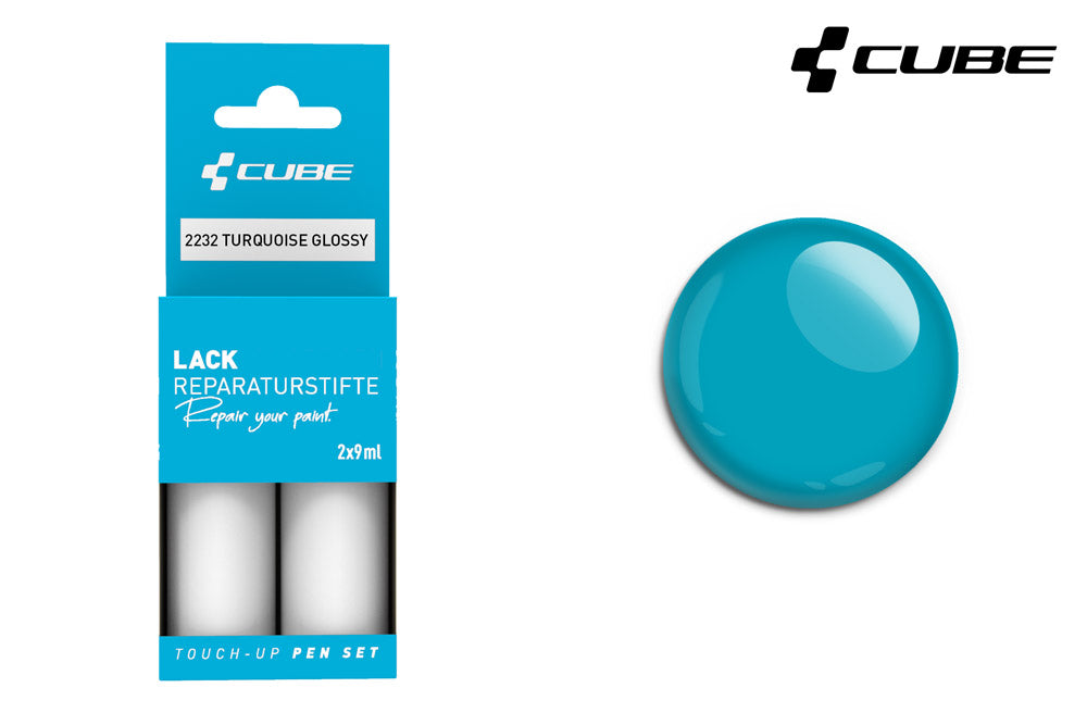 Set de stylos de retouche Cube turquoise brillant