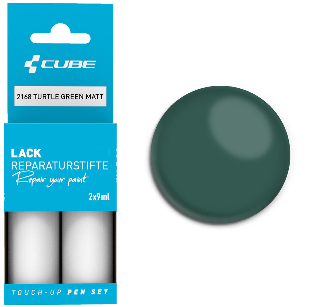 Set de stylos de retouche Cube vert tortue mat