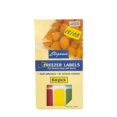 Etiquettes congélateur Cuisine élégance autocollantes multicolores 2x3,5cm 60 pièces