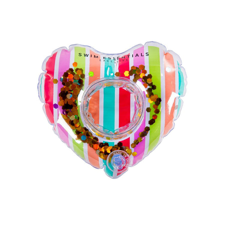 Rush des couleurs | Cœur de porte-gobele gonflable multicolore