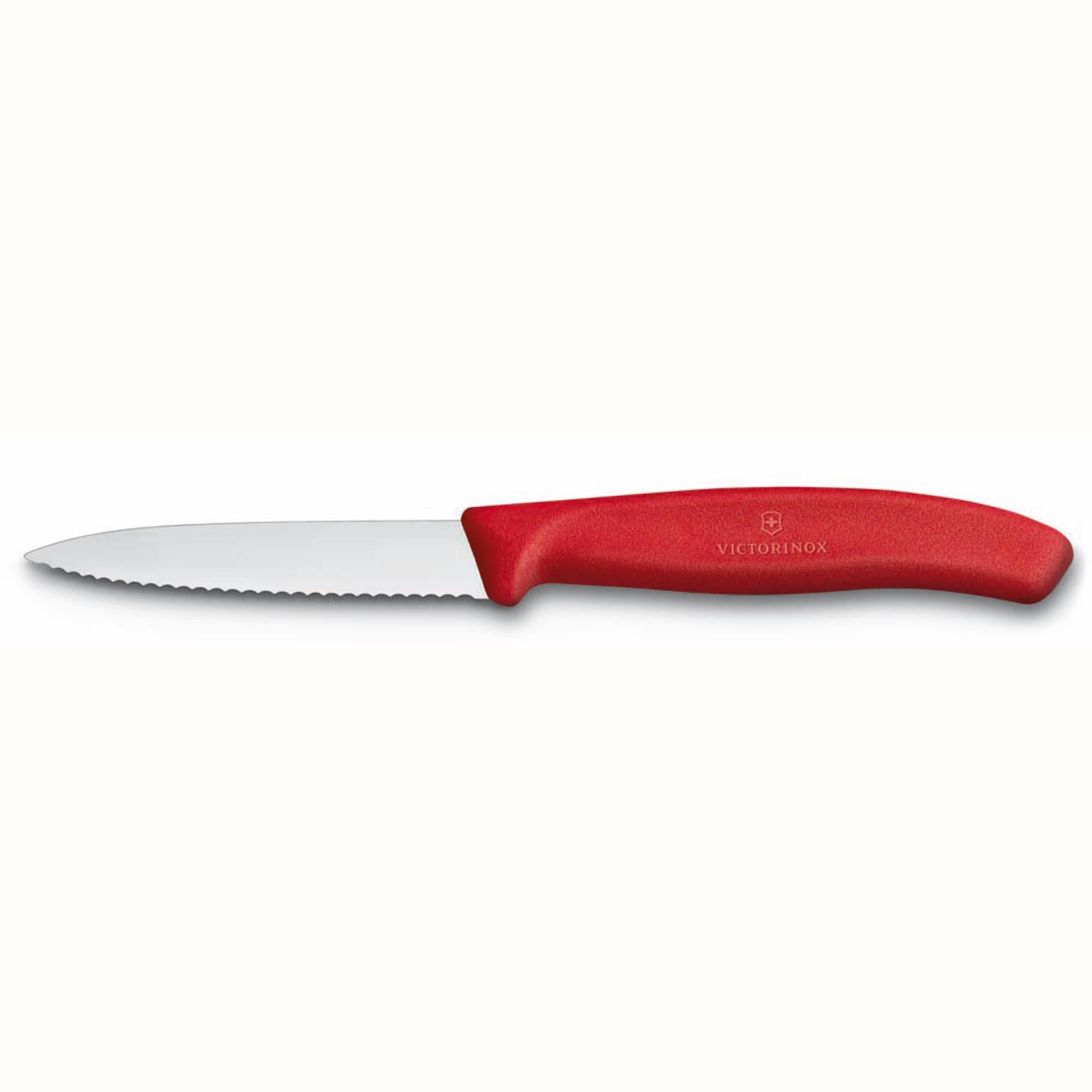 Couteau d'office Victorinox dentelé rouge