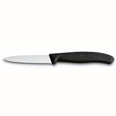 Couteau d'office Victorinox dentelé noir