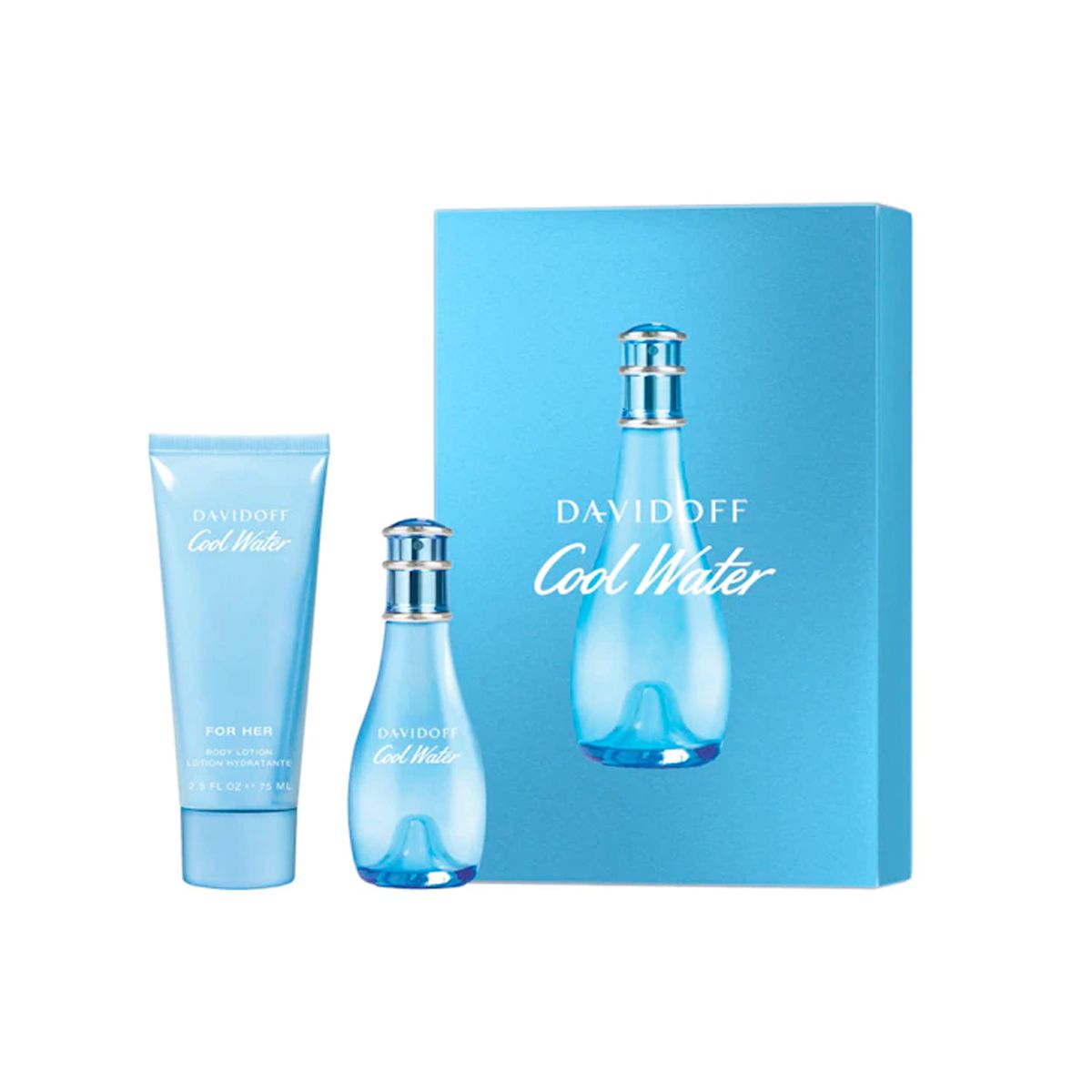 Davidoff Coolwater Woman Gift Set Eau de Toilette Spray 30 ml + corps 75 ml