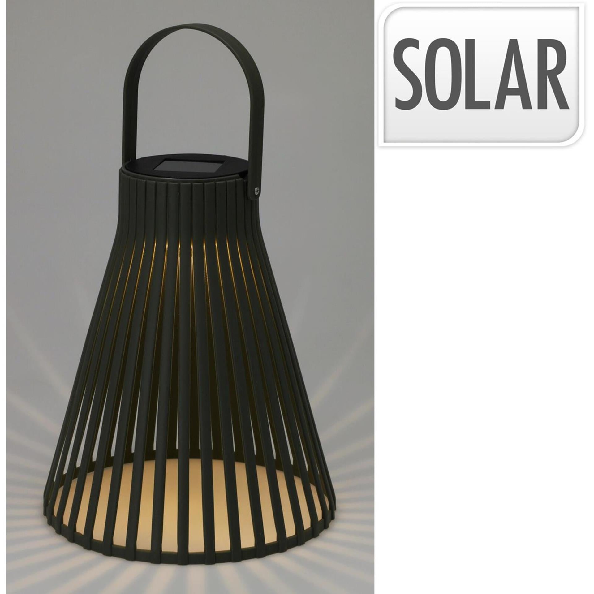 Lanterne solaire de jardin Pro h24cm noire