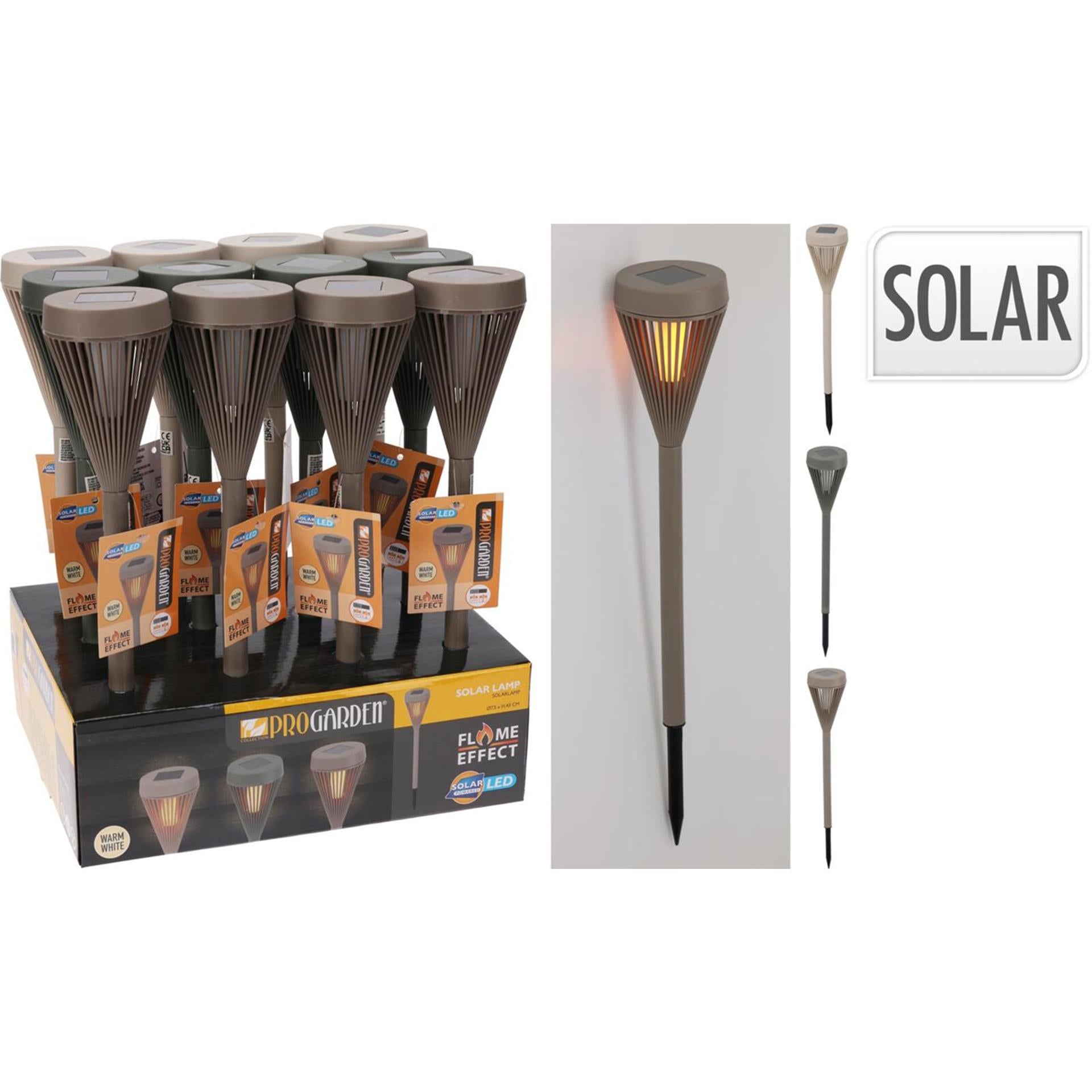 Torche solaire de jardin Pro h43cm
