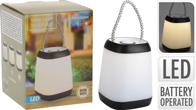 Lampe de table LED portable noir