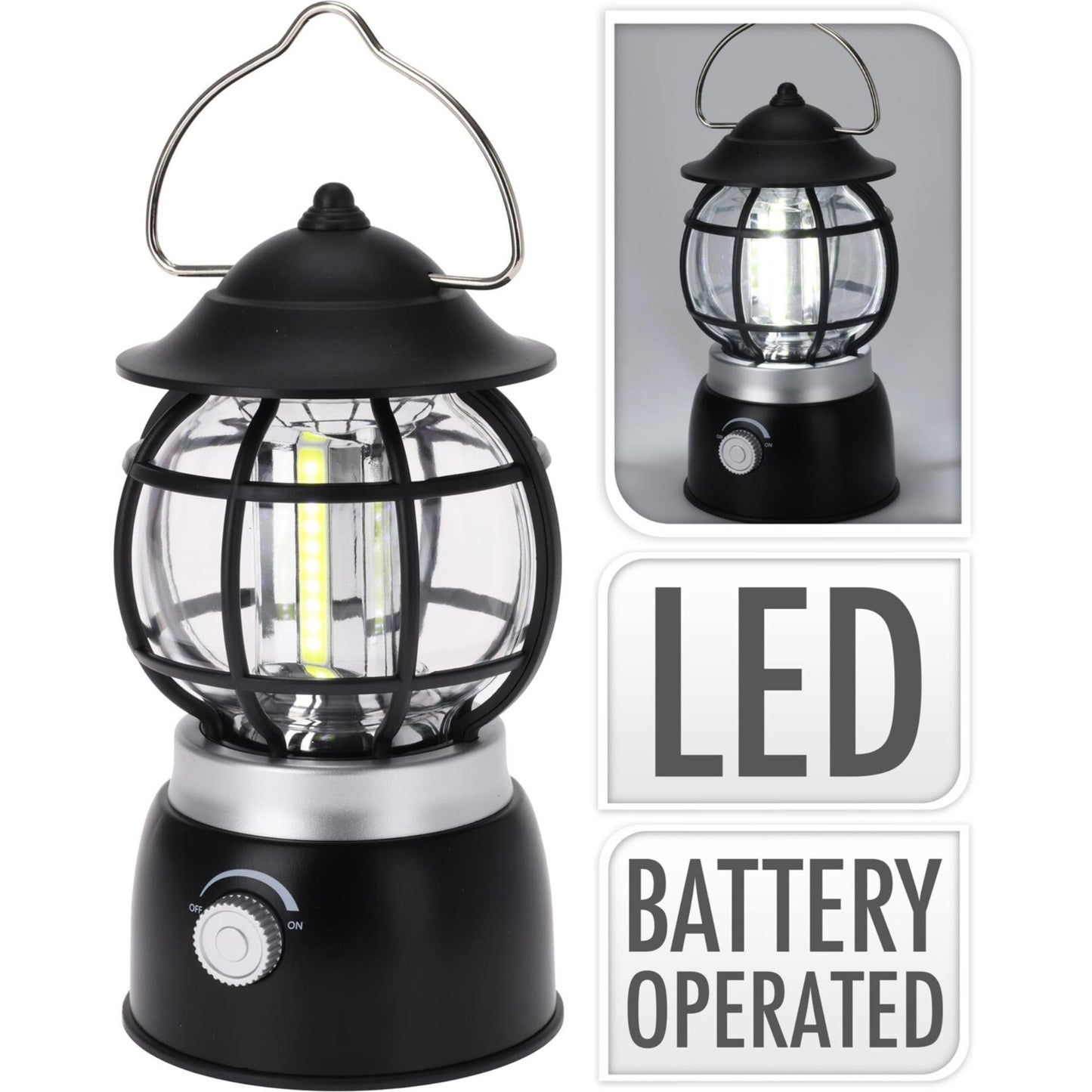 Redcliffs lampe de camping cob 10x19cm noir