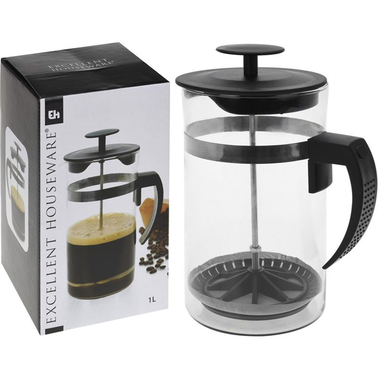 Excellente cafetière de ferraille 1L Plastique et verre