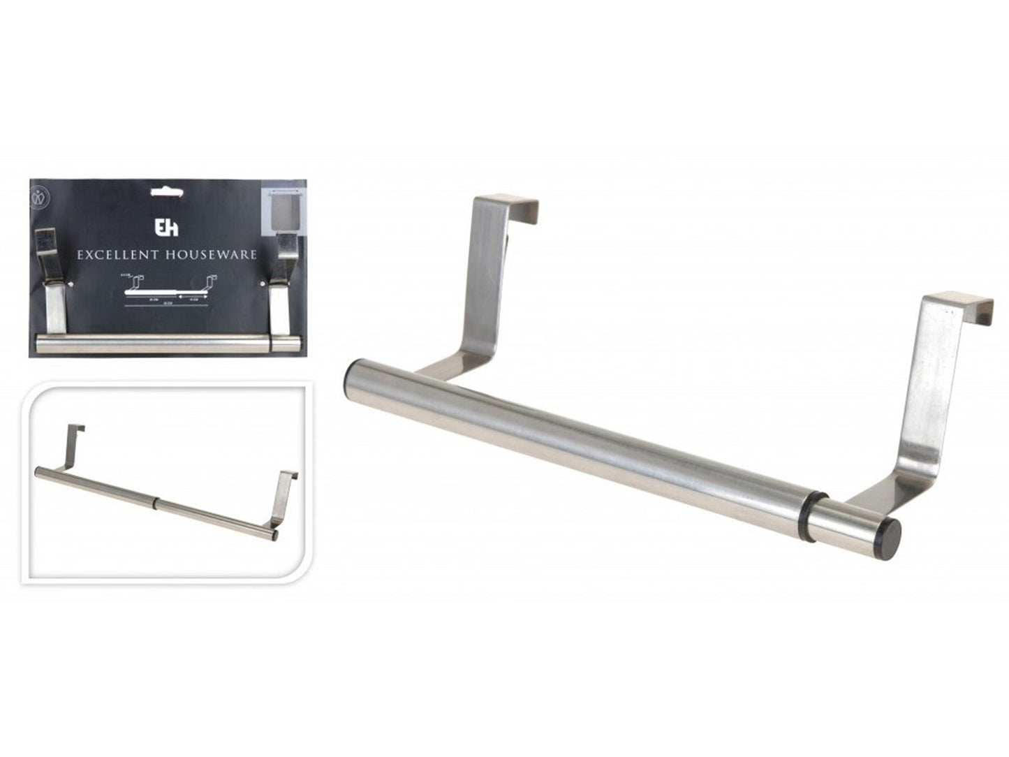 Solutions de rangement accroche-porte en acier inoxydable extensible 25-40cm