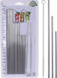 Set de pailles en acier inoxydable 14 pièces avec brosse
