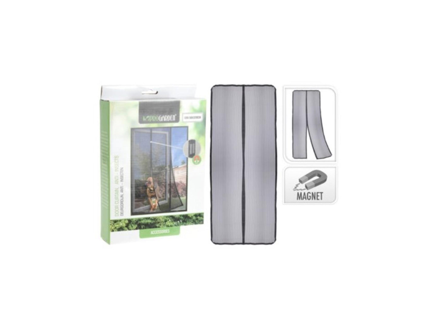 Porte moustiquaire de jardin Pro magnétique 210x50 (2x)