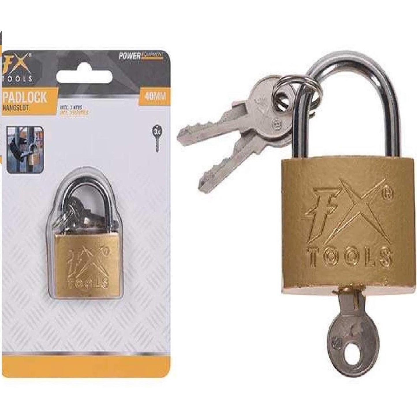 Fx tools cadenas métal 4cm avec 3 clés