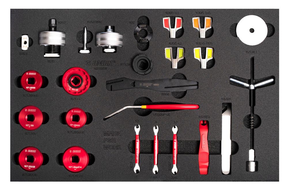 Chariot à outils Unior pour incrustation d'outils