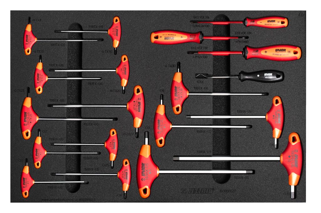 Chariot à outils Unior pour incrustation d'outils