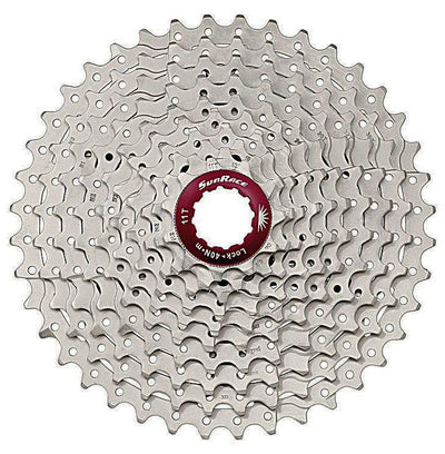 Cassette SunRace 10V 11-46 CSMS3 argent métallisé