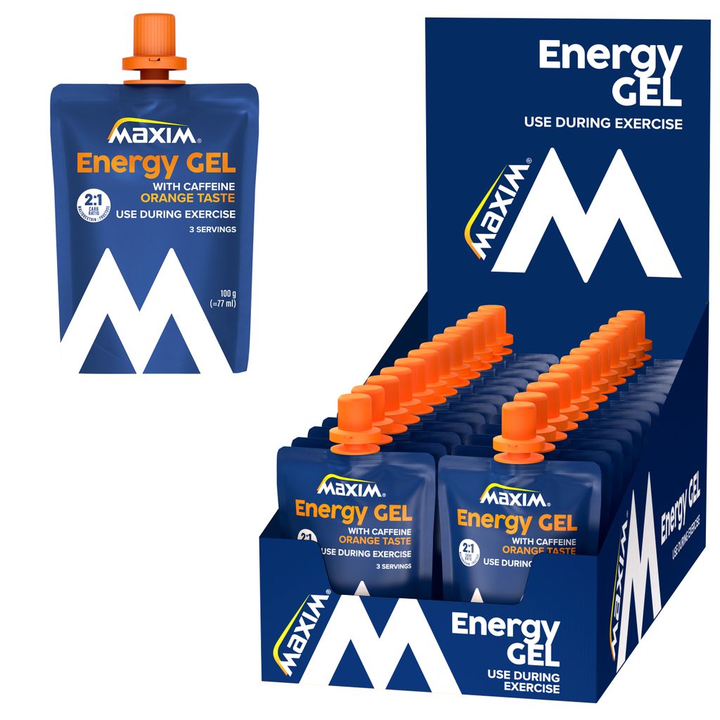 Gel d'énergie maximal orange et caféine 100gr ds a 24