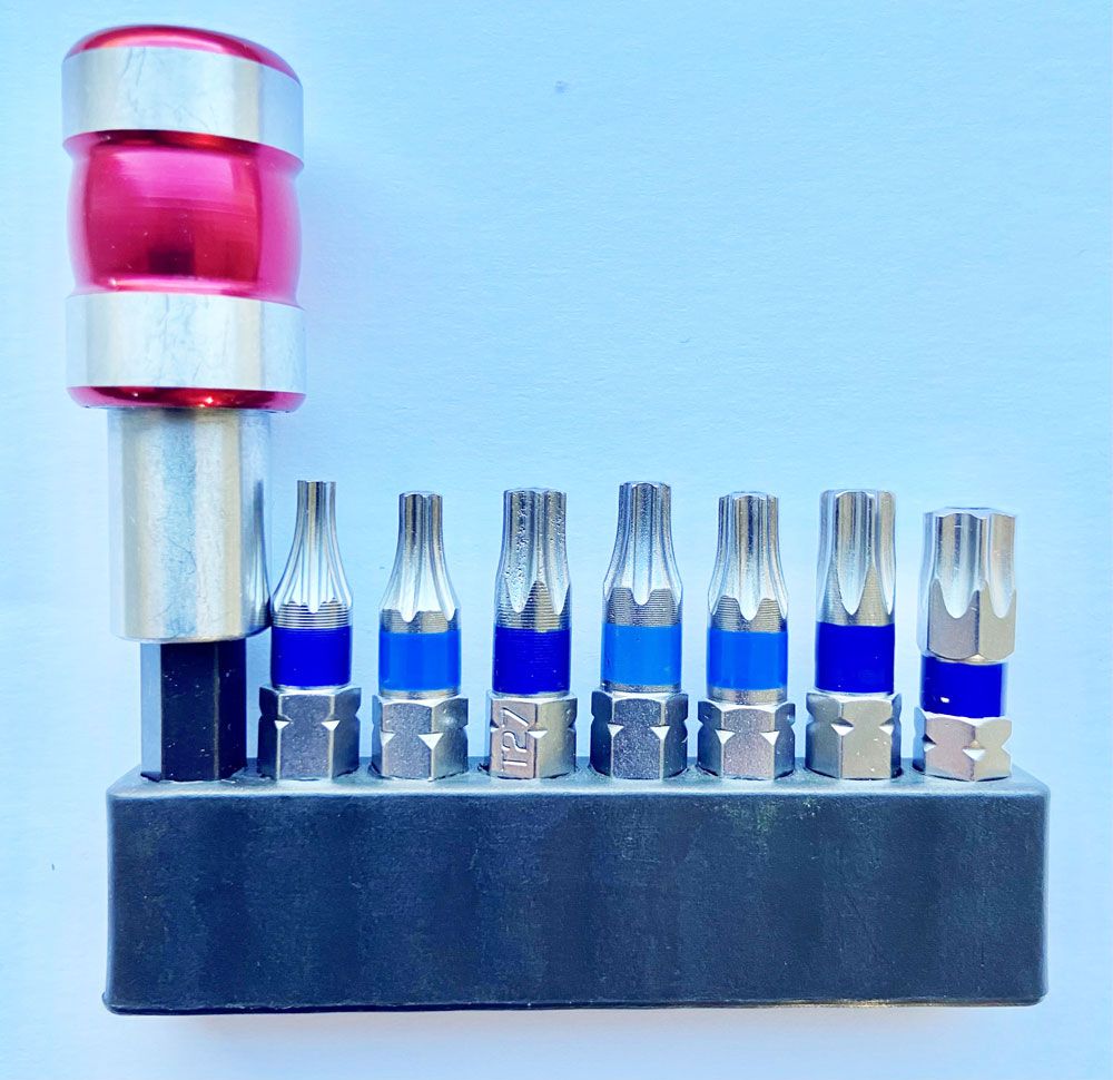 Wisvo grs jeu d'embouts torx m trou m h 8pcs