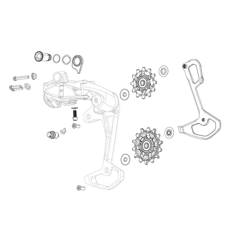 Cage sram pour déraille arrière gx aigle tt