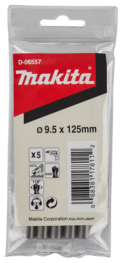 Accessoires Makita perceuse à métal 9.5x125mm - d-06557 d-06557