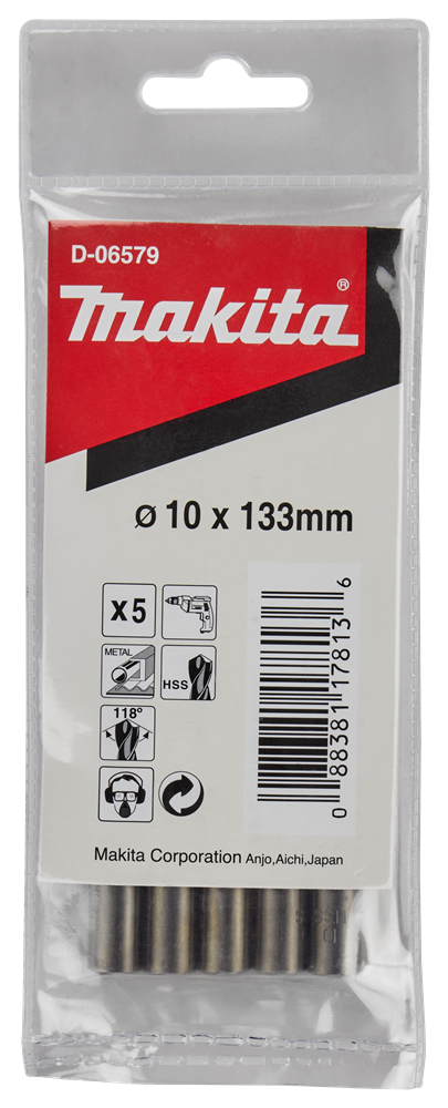 Accessoires Makita perceuse à métal 10.0x133mm - d-06579 d-06579