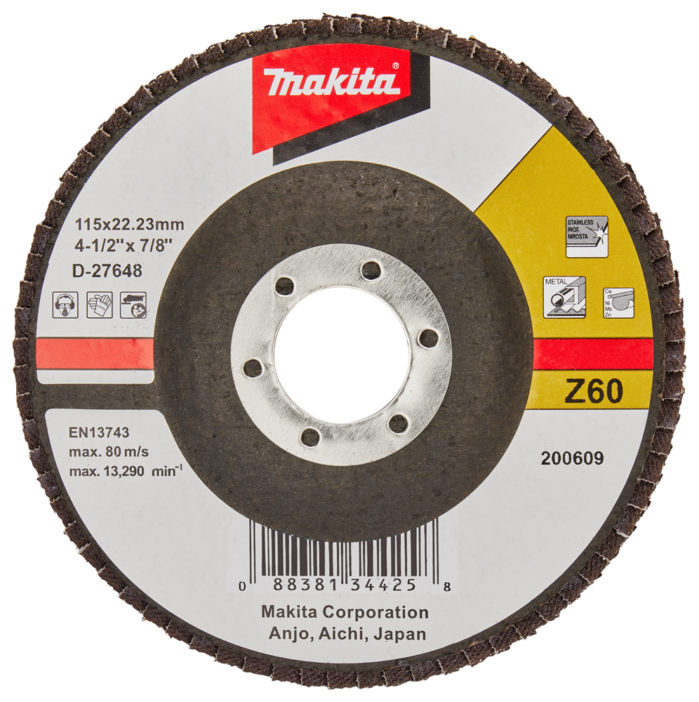Makita accessoires disque de ponçage à lamelles 115mm z40 - d-27648 d-27648