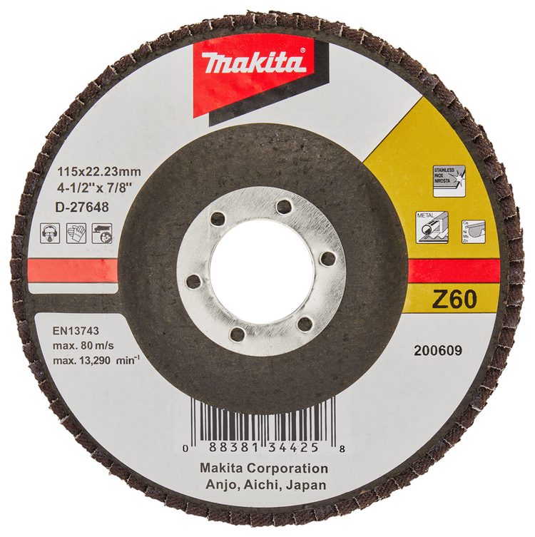 Makita accessoires disque de ponçage à lamelles 115mm z40 - d-27648 d-27648