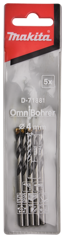 Makita accessoires multi-perceuse 4x70mm - d-71881 d-71881