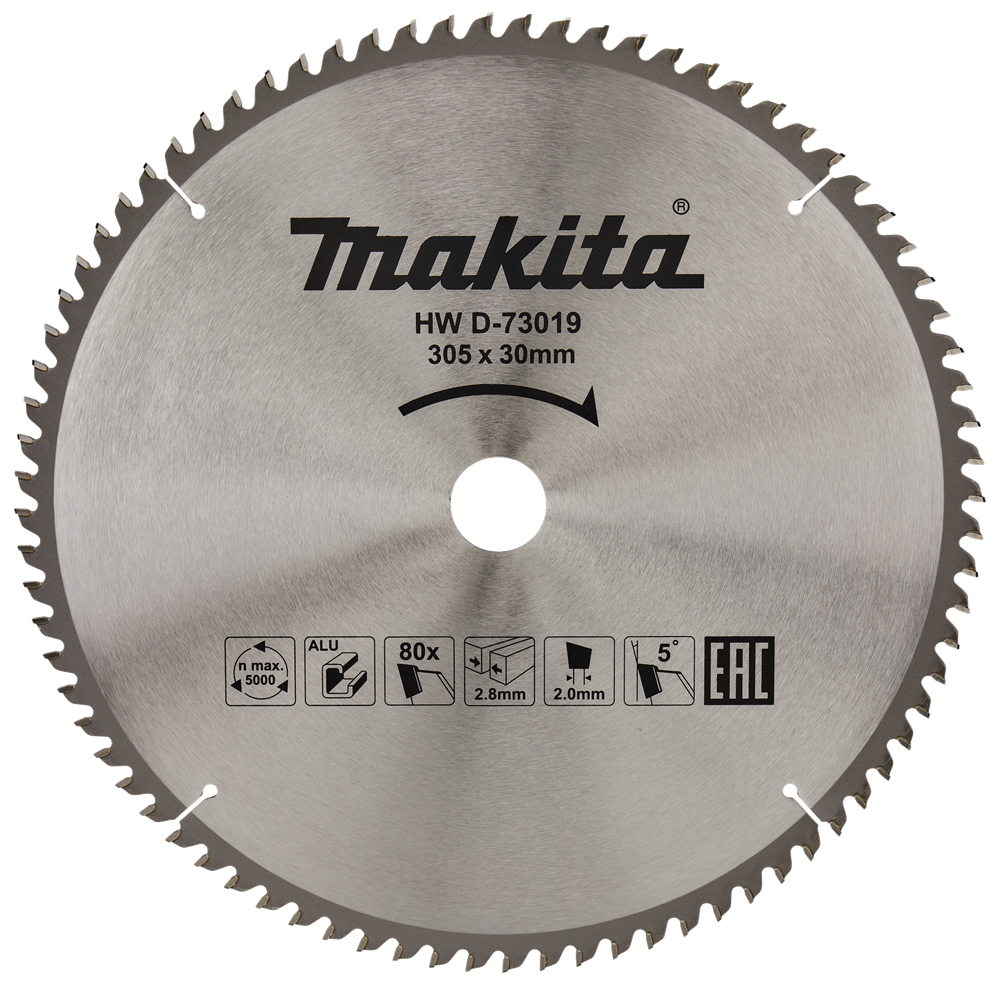 Accessoires Makita lame de scie à tronçonner aluminium | standard, 305x30x2,8 80t 5g - d-73019 d-73019