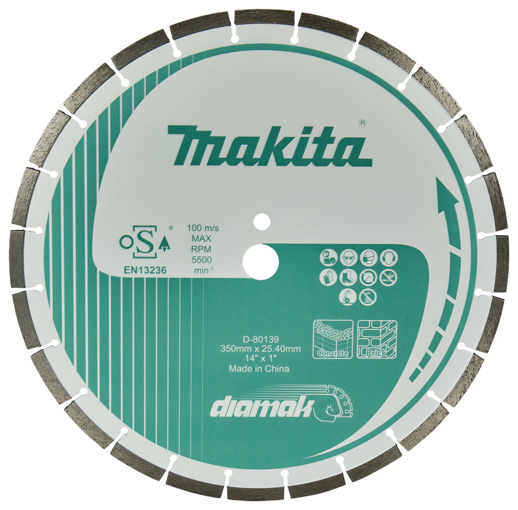 Accessoires Makita disque diamant segmenté 350x25,4x3,2 mm - d-80139