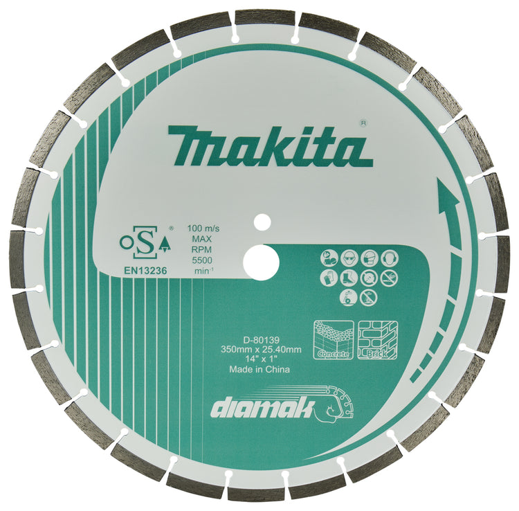 Accessoires Makita disque diamant segmenté 350x25,4x3,2 mm - d-80139