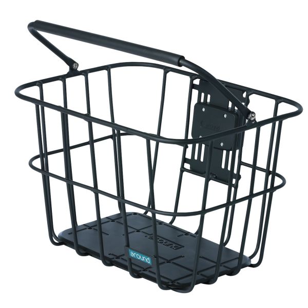 Autour du panier Alu Matt noir amovible M Support de coude de direction