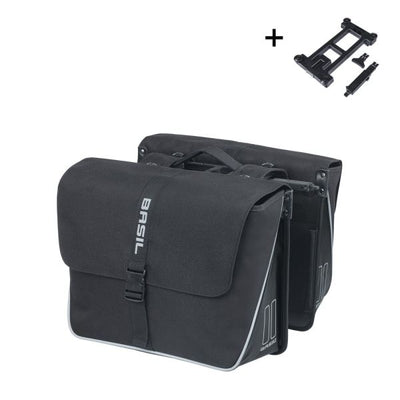 Basil Double Bag Forte Mik 35L Black