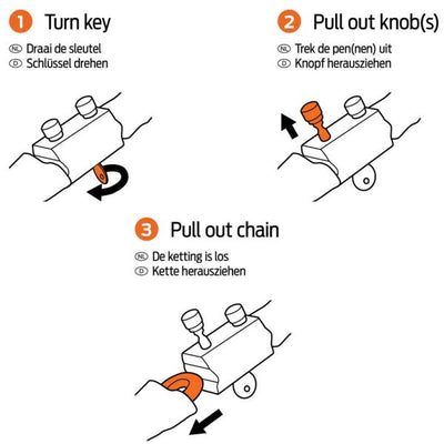 Lock de chaîne Hawk Black 100cm