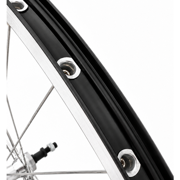 Roue arrière 28'' aluminium zac 2000 jante rectifiée noire - roue libre - axe plein
