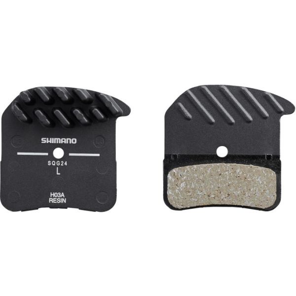 Bloc de frein à disque Shimano Ensemble de résine H03A avec ailettes de refroidissement