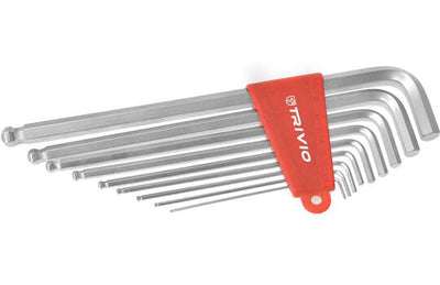 Trivio - outils de vélo jeu de clés hexagonales 9 pièces 1,5-2-2,5-3-4-5-6-8-10 mm