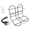 porte-bagages 28 cm acier noir