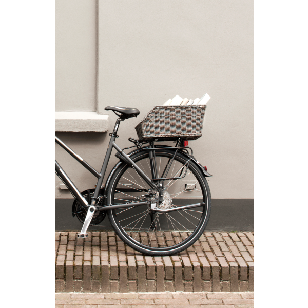 Basil Cento Rattan Look - panier à vélo - arrière - brun