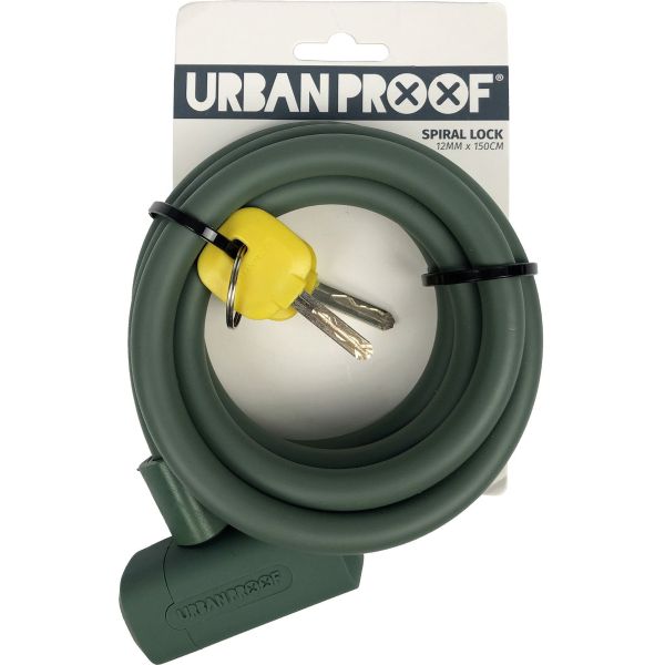 Verrou en spirale à l'épreuve urbaine 12 mm * 150 cm vert mat