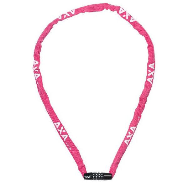 Axa antivol à chaîne rigide code rcc 120x3,5 avec housse en polyester - rose