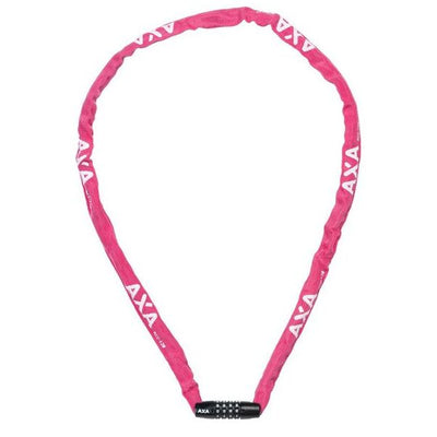 Axa antivol à chaîne rigide code rcc 120x3,5 avec housse en polyester - rose