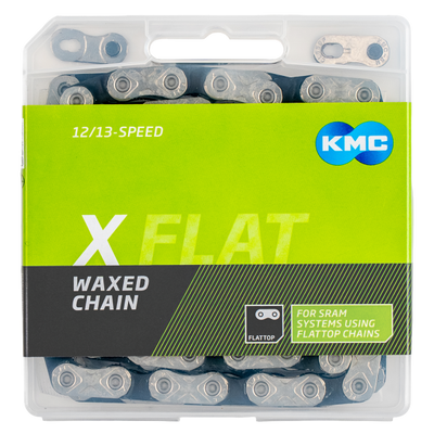 Chaîne Kmc x-flat 12 13v 126l sram ciré argent noir