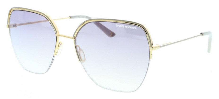 Lunettes de soleil DHS194 Médies en acier inoxydable autour du chat. 3 or gris