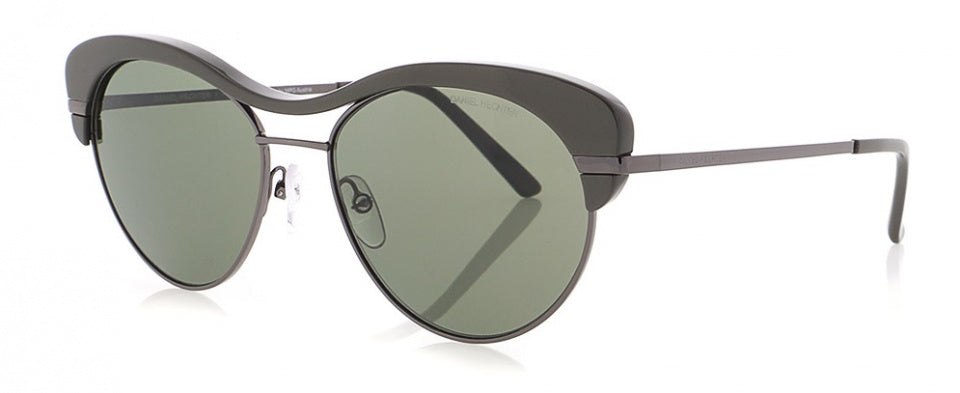 Lunettes de soleil DHS252 Dames Cat en acier inoxydable ovale. 3 Green de l'armée