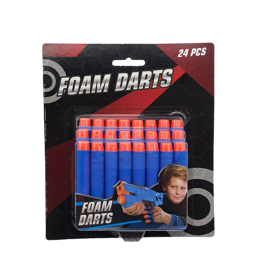 Dart gun fléchettes bleu recharge 24 pièces