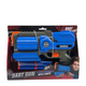 Pistolet à fléchettes Omega avec 6 fléchettes bleu 25cm