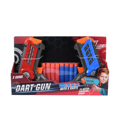 Jeu de pistolet à fléchettes avec 8 fléchettes 13cm