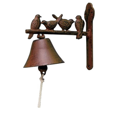 Esschert sonnette design oiseaux en fonte