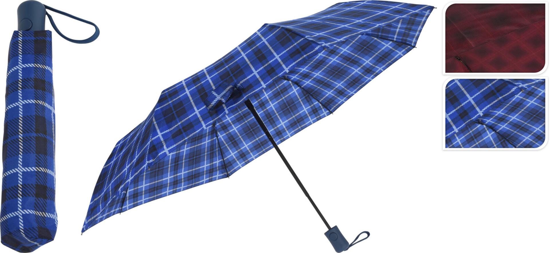 Parapluie pliant à carreaux 99x57cm